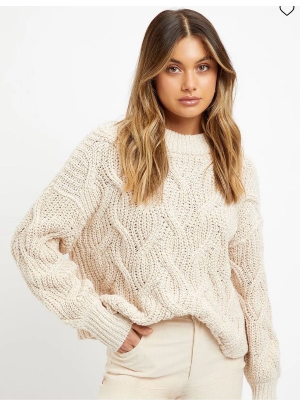 Kookai Cable Knit Sweater size 6